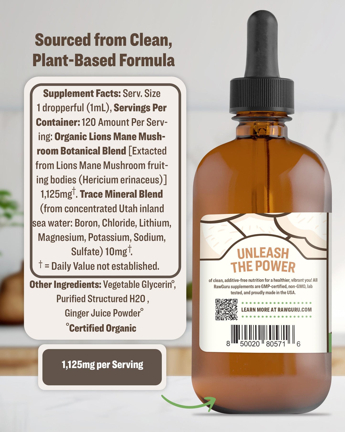 organic lions mane mushroom extract tincture