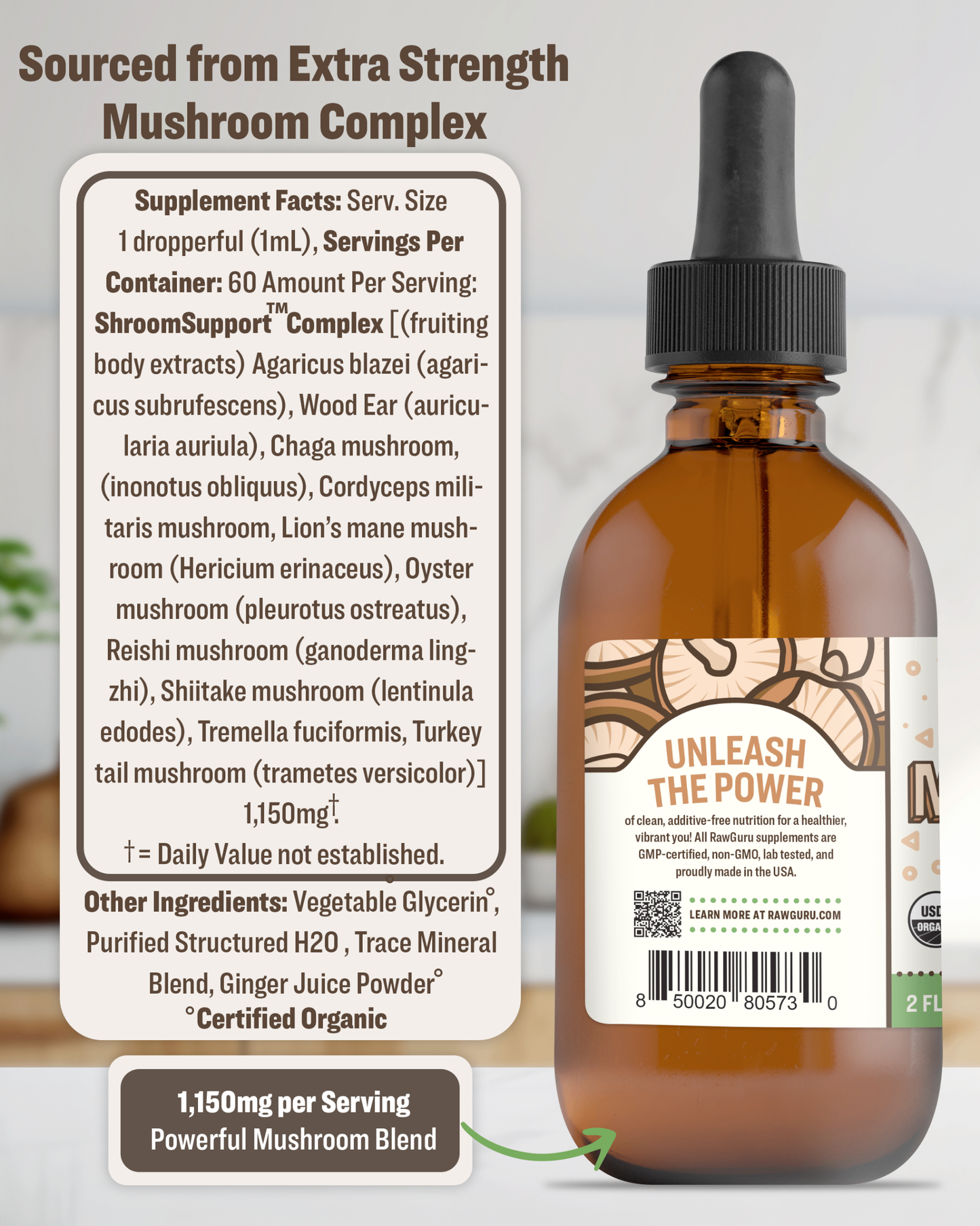 organic mushroom complex extract tincture