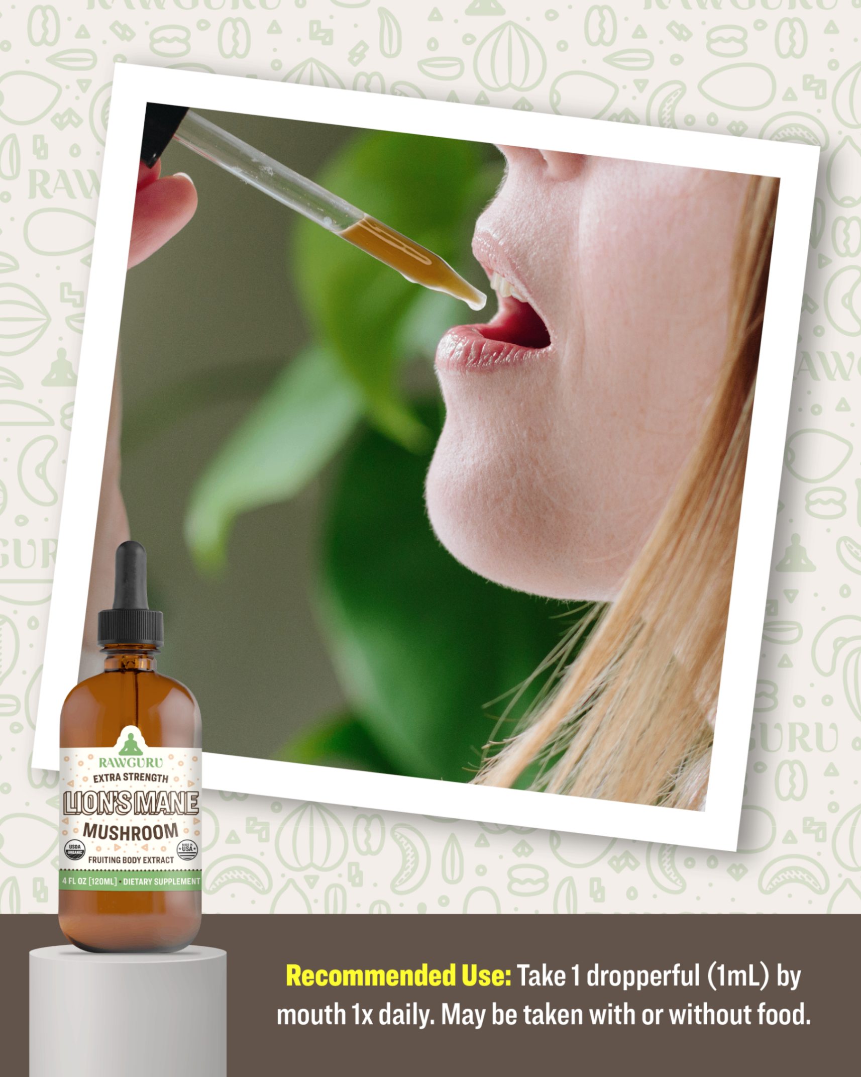 organic lions mane mushroom extract tincture