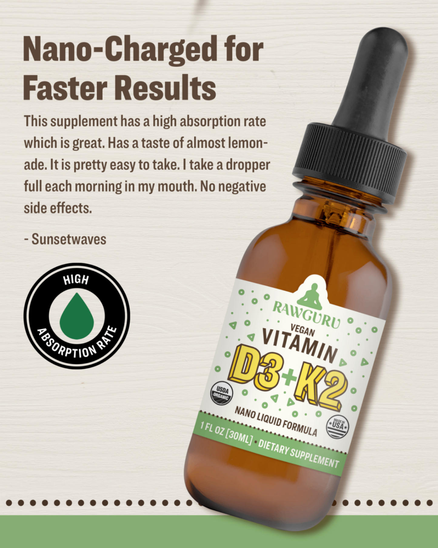 organic vegan nano vitamin d3 k2 tincture