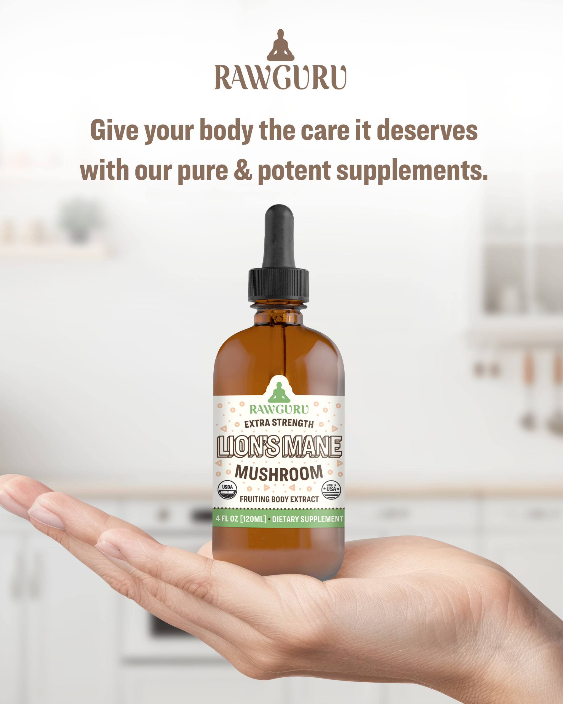 organic lions mane mushroom extract tincture