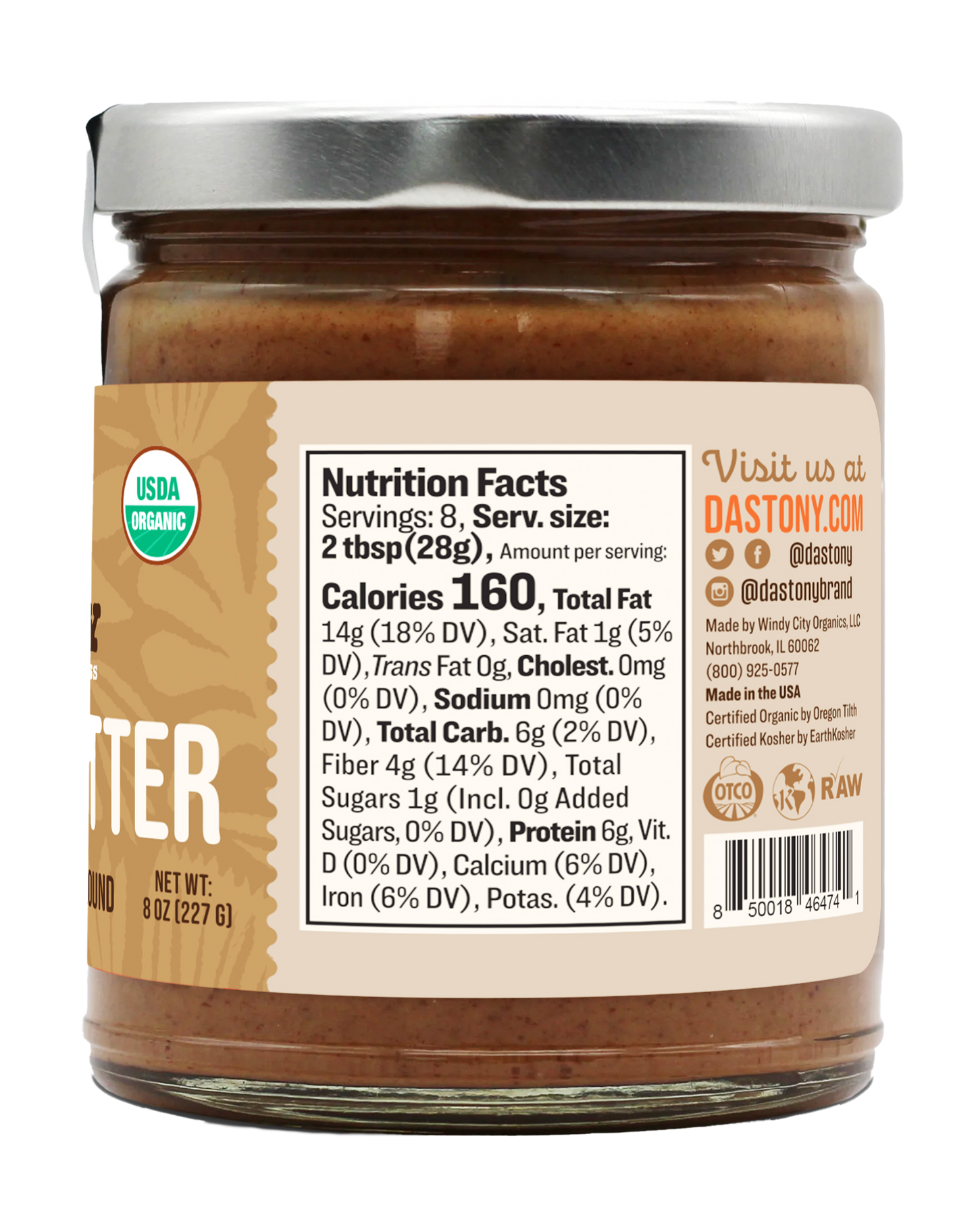 Bacl of the package with Nutrition Facts.