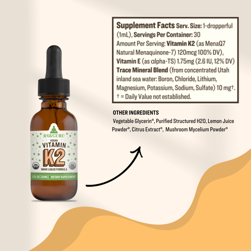 Organic Nano Vitamin K2 Tincture - 30 mL