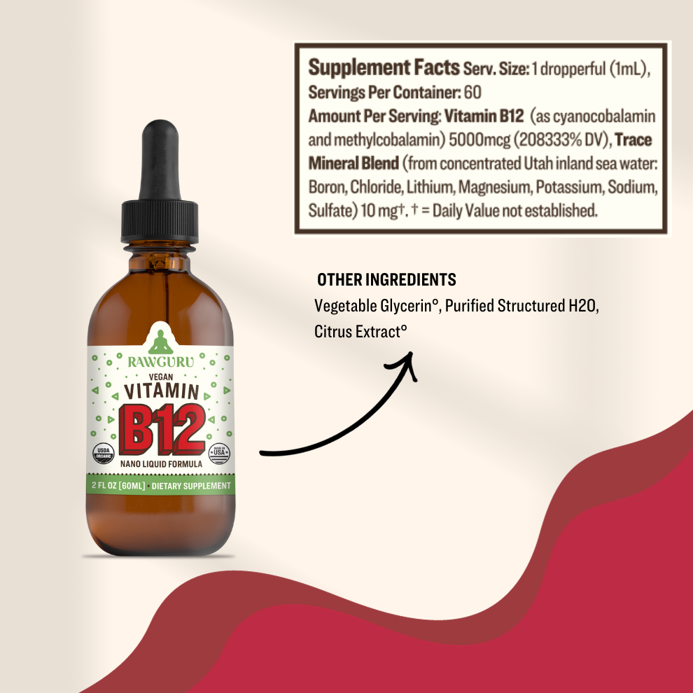 Organic Vegan Vitamin B12 Tincture - 60mL