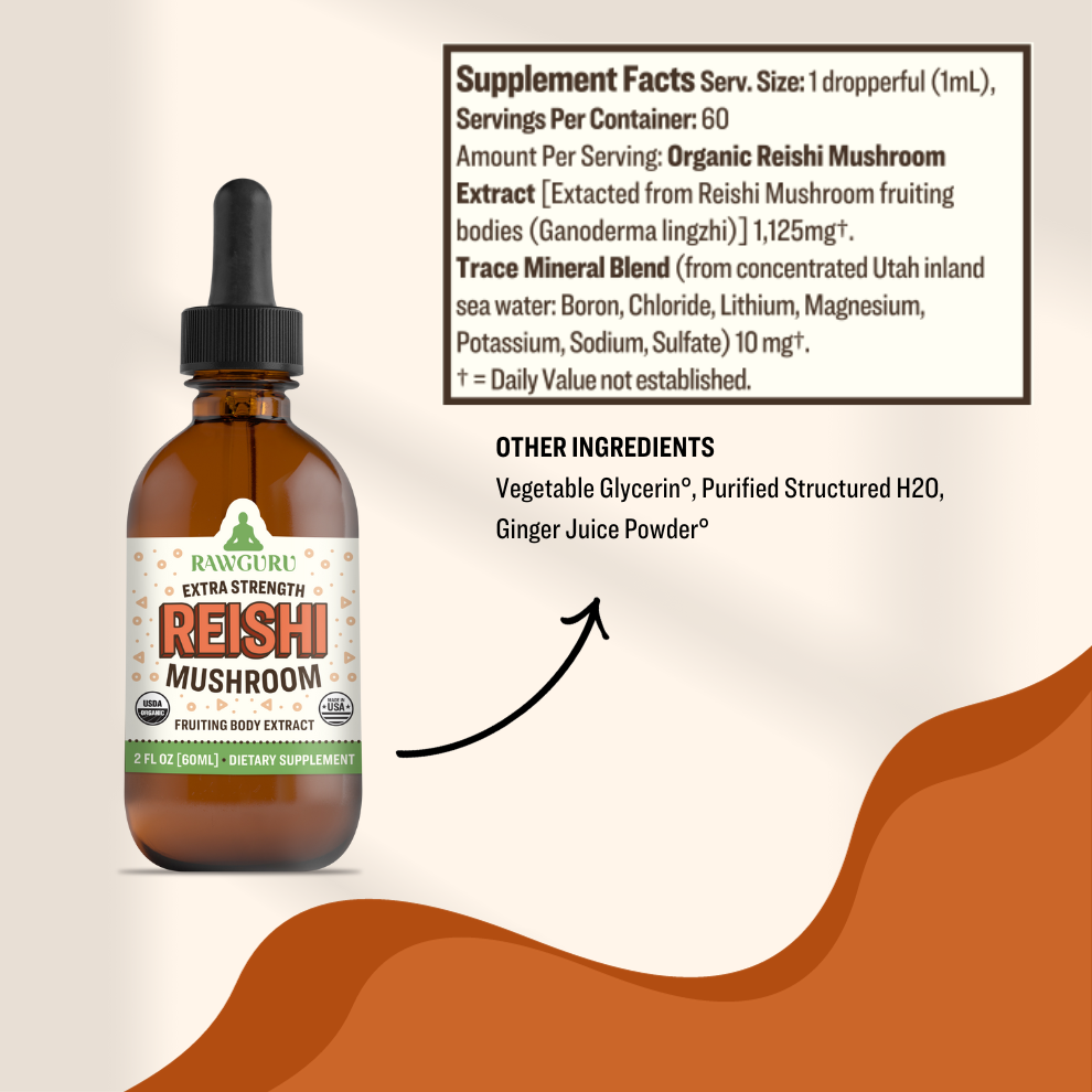 Organic Reishi Mushroom Tincture - 60mL