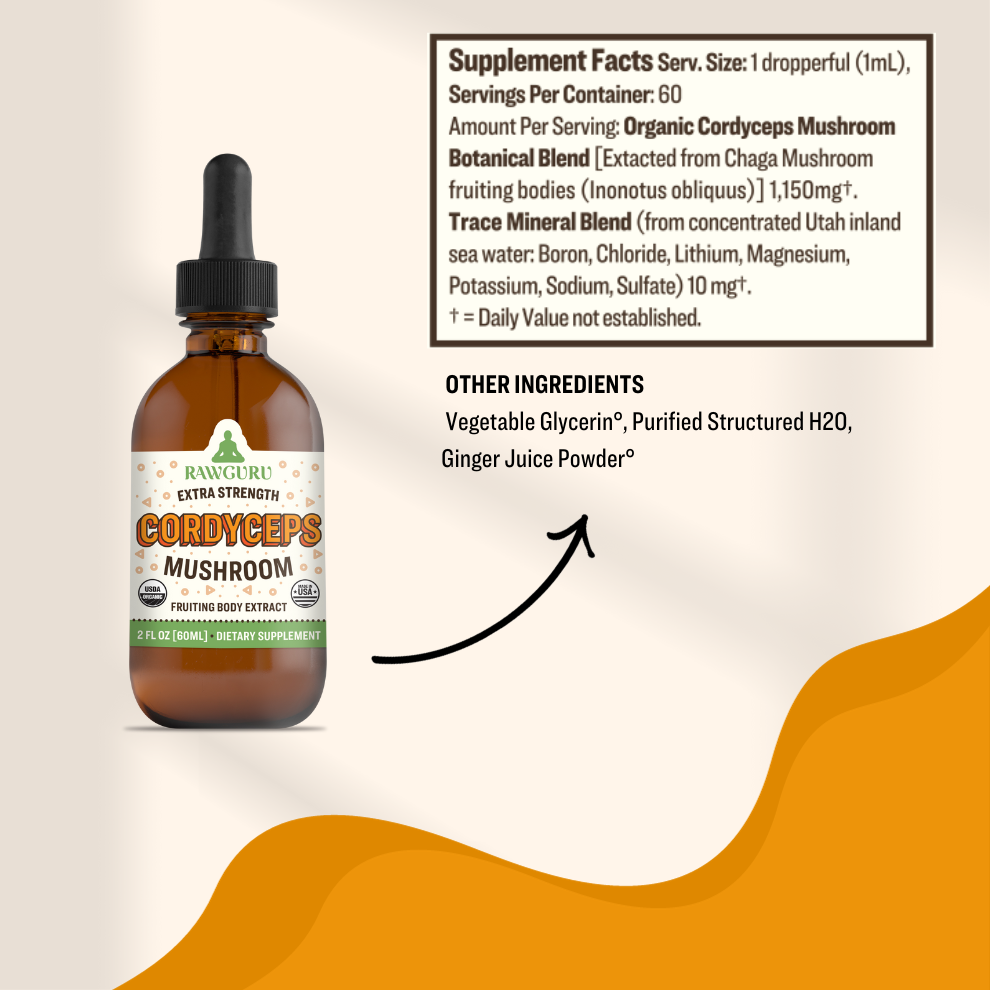 Organic Cordyceps Mushroom Tincture - 60mL