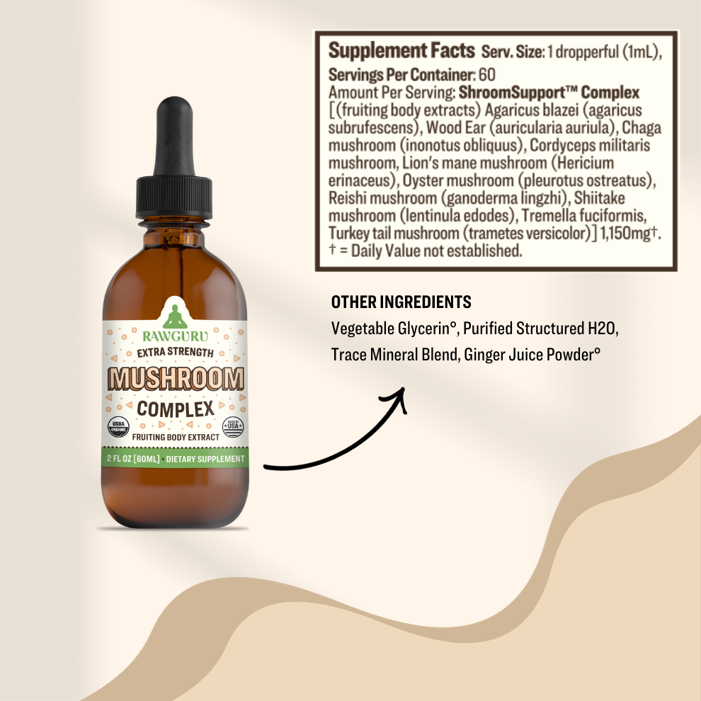 Organic Mushroom Complex Tincture - 60mL