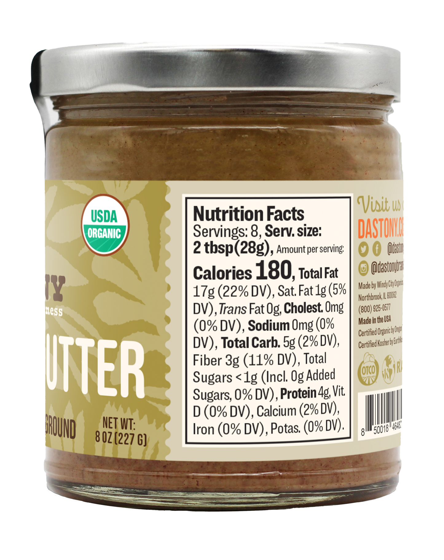 Back of the package with Nutrition Facts.