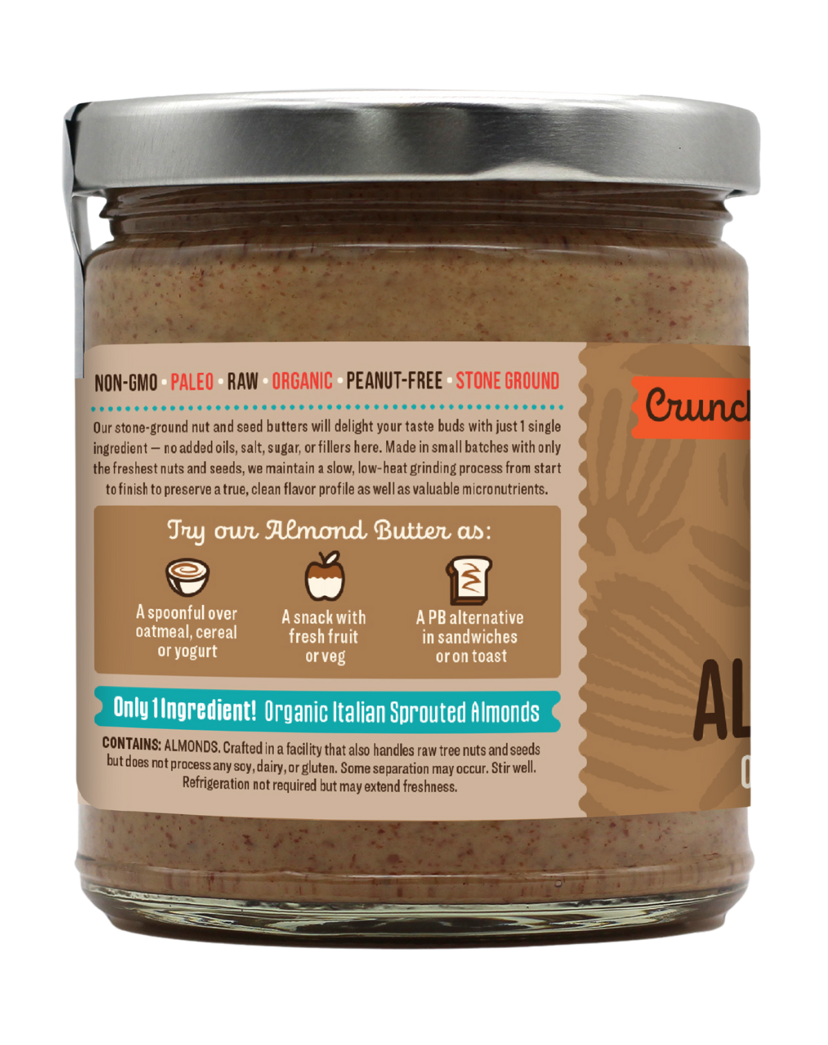 Crunchy Sprouted Almond Butter