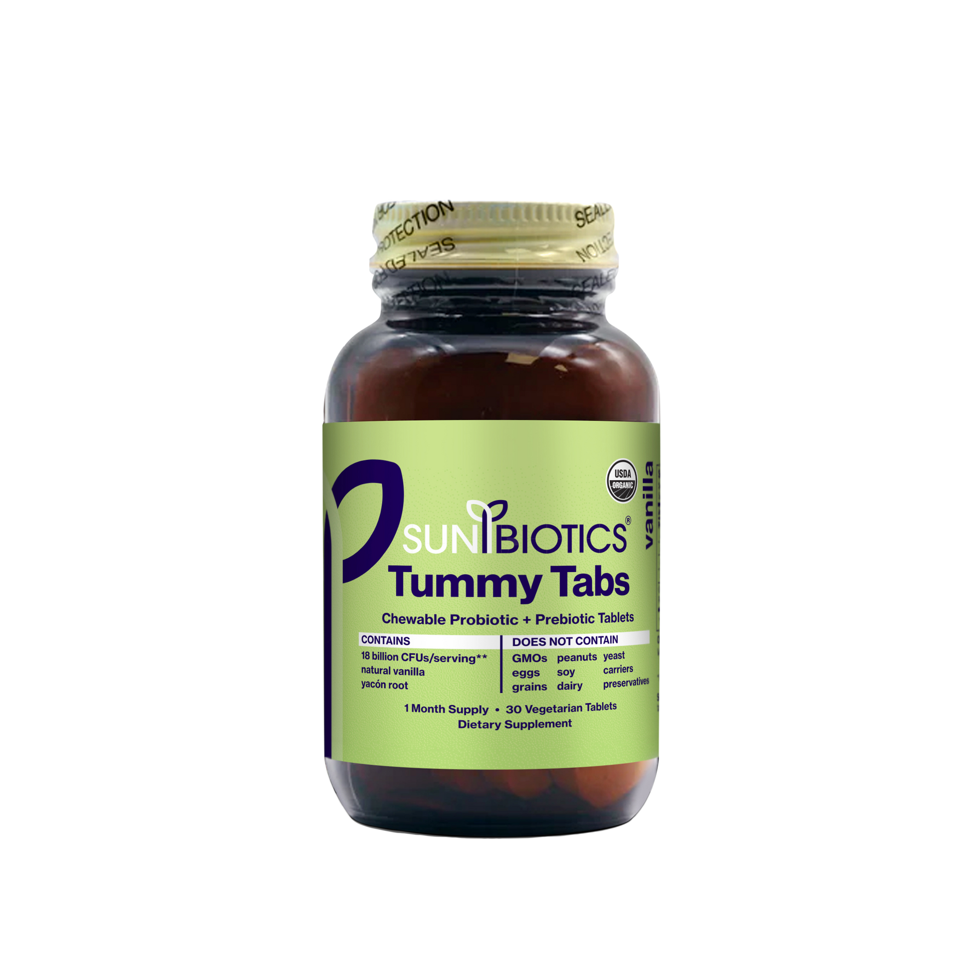 Tummy Tabs - Vanilla Probiotic with Prebiotics 