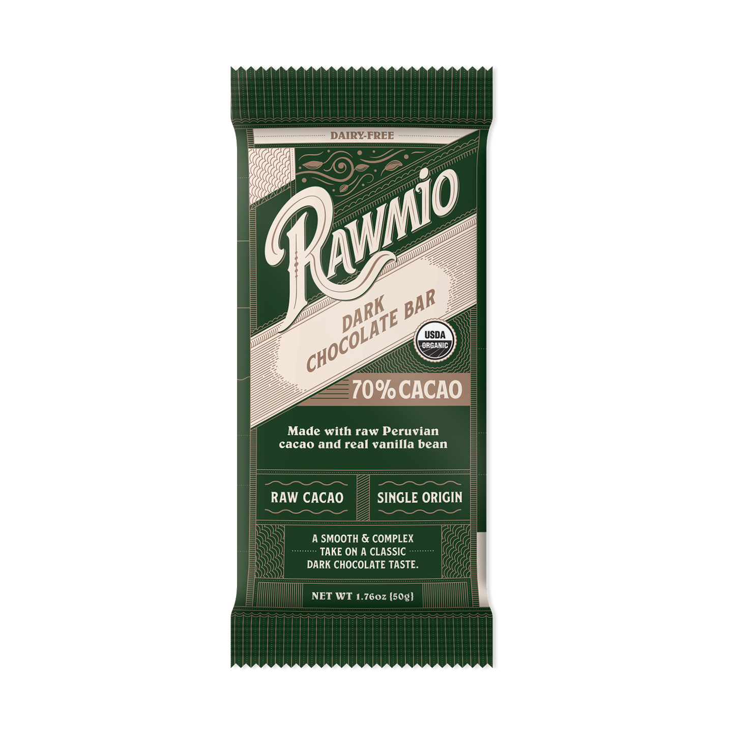 Dark Chocolate Bar with Vanilla Bean - 70% Cacao