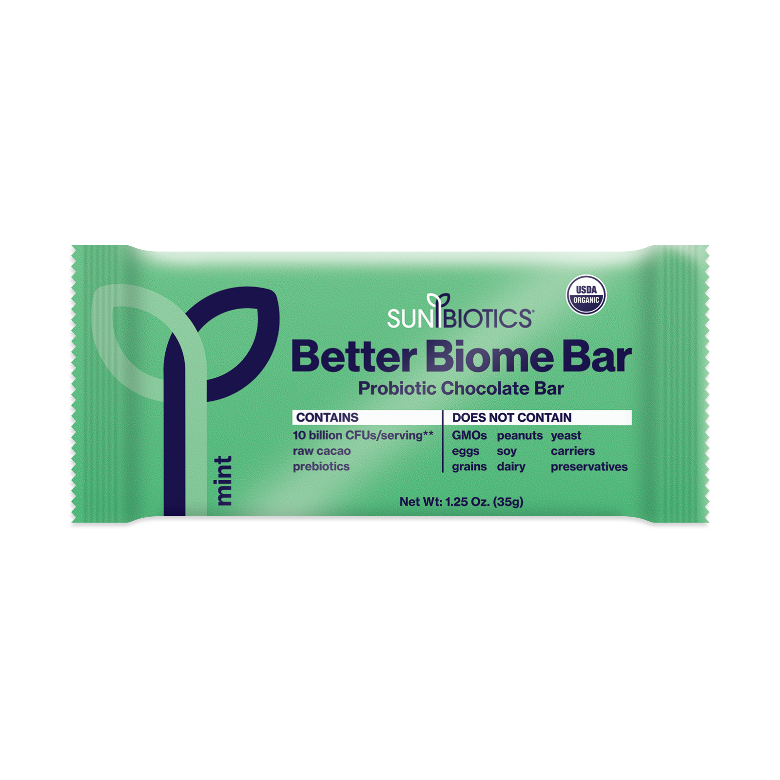 Sunbiotics Better Biome Bar mint.