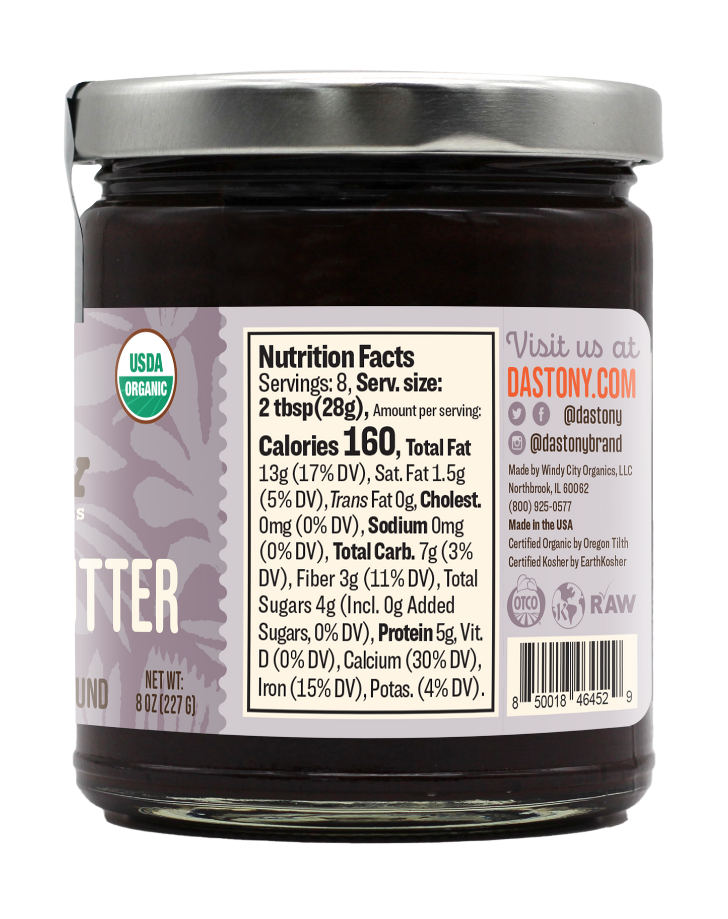 Back of the package with Nutrition Facts.