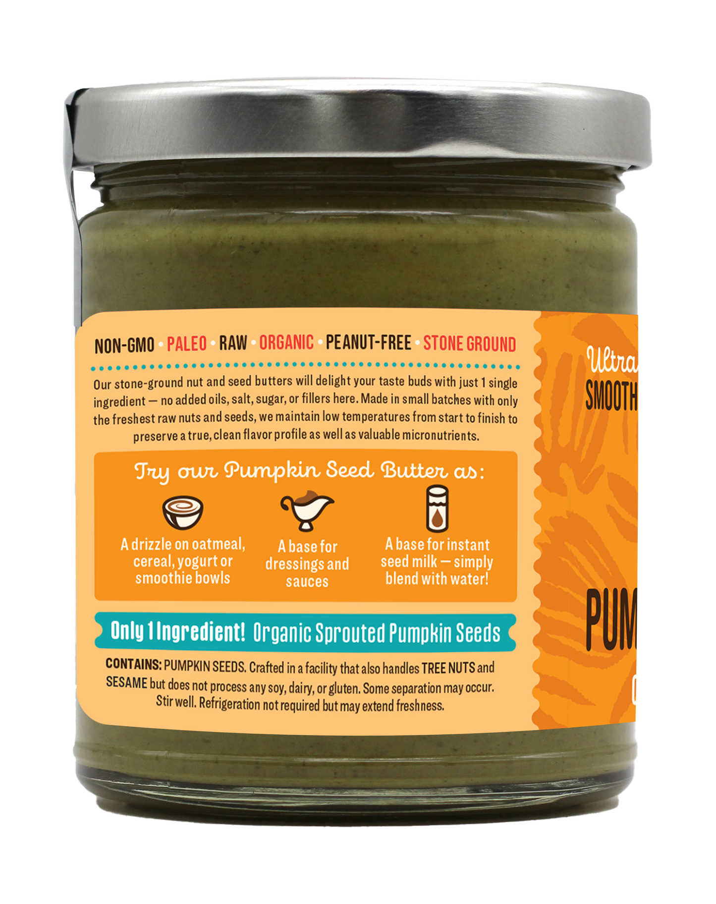 Back of the package with Ingredients