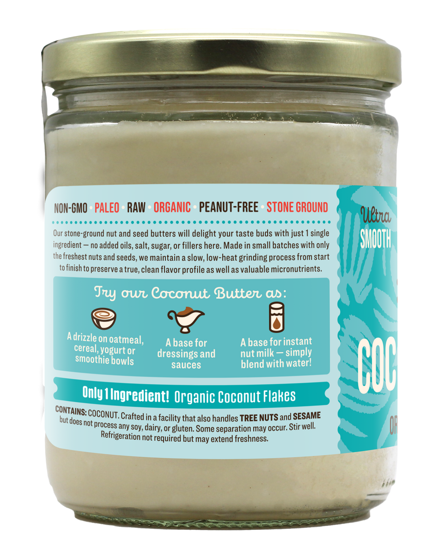 Back of the package with Ingredients