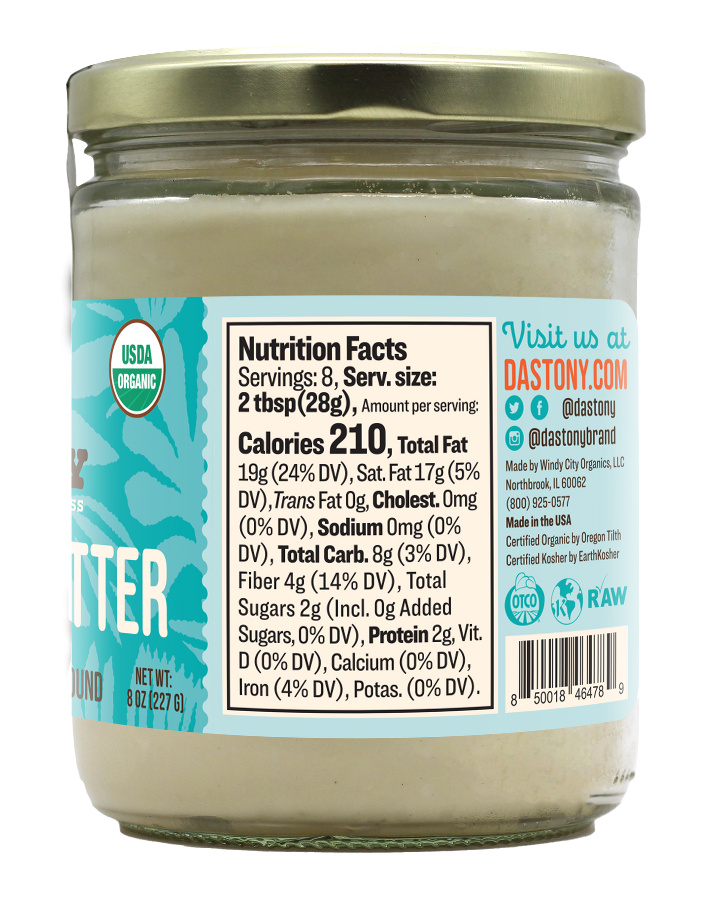 Back of the package with Nutrition Facts.
