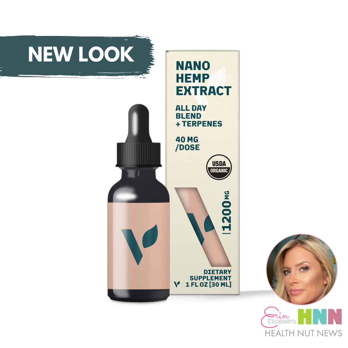 Erin Elizabeth's Nano Hemp Extract 1200mg - All Day Blend + Terpenes