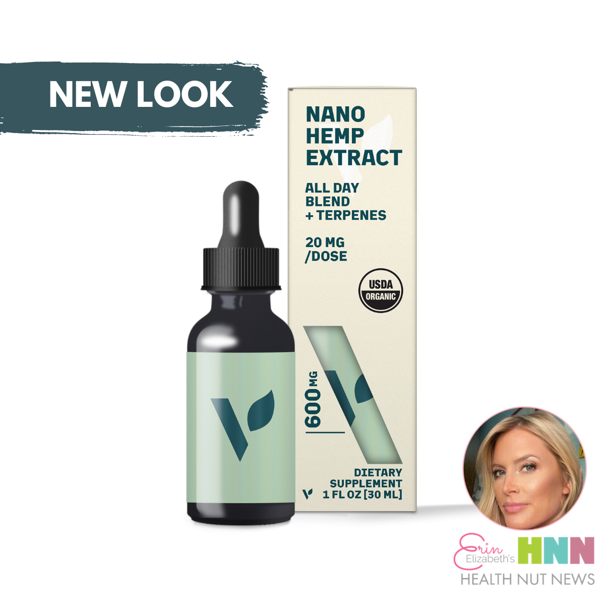 Erin Elizabeth's Nano Hemp Extract 600mg - All Day Blend + Terpenes