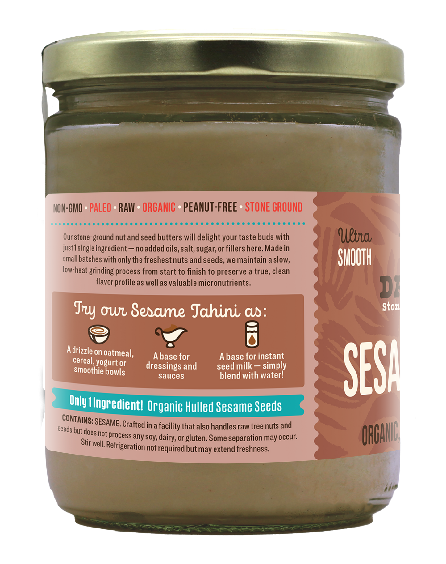 Back of the package with Ingredients