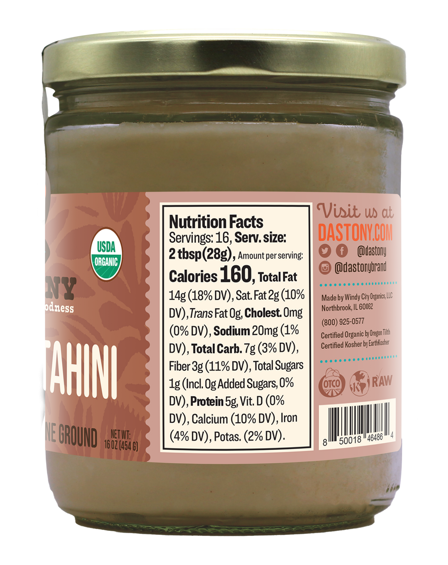 Back of the package with Nutrition Facts.