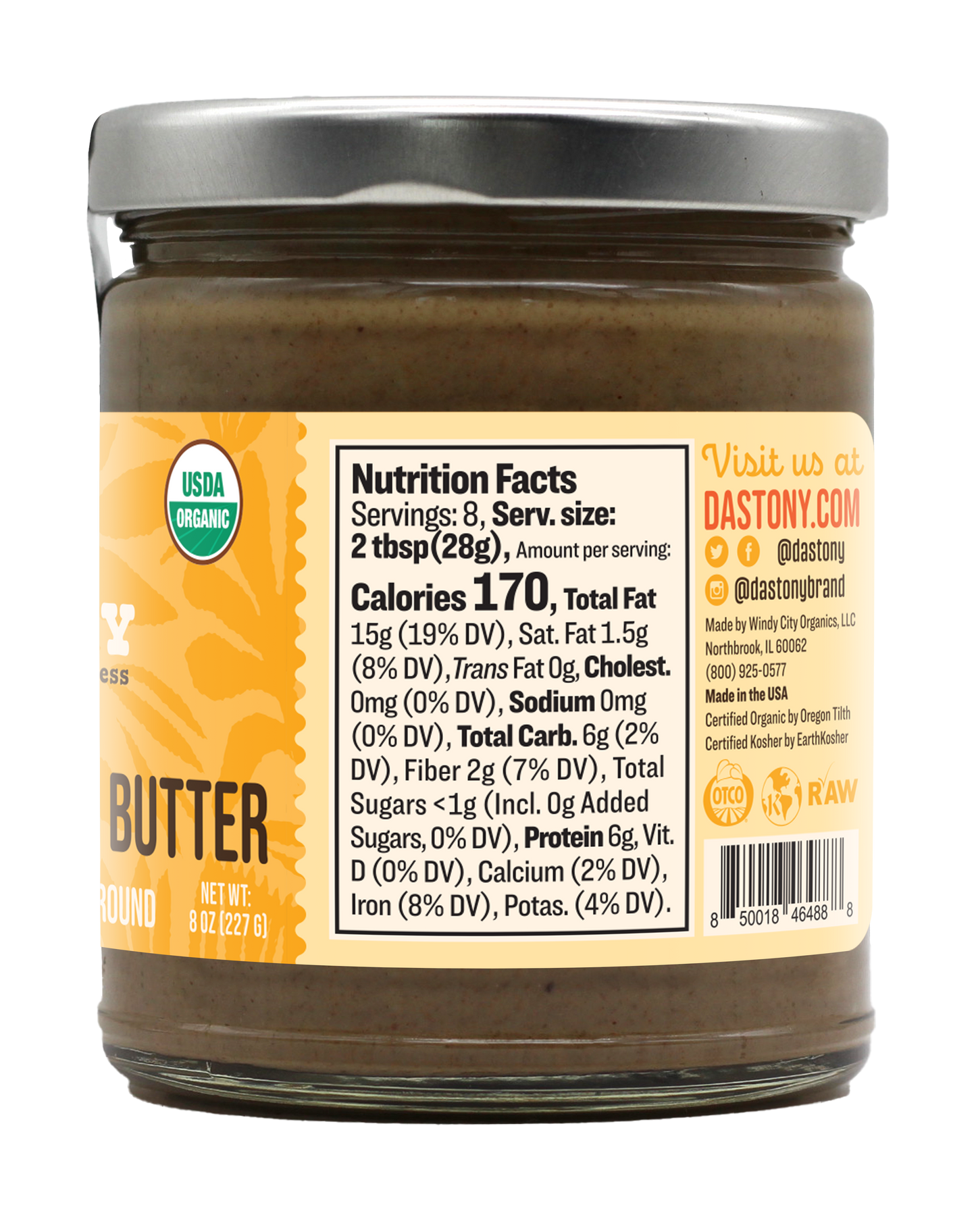 Back of the package with Nutrition Facts.