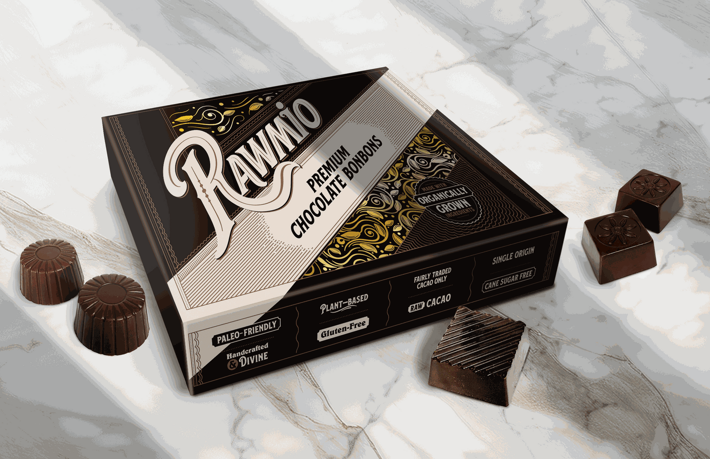 Rawmio 70% Dark Chocolate Bon Bons, 6ea