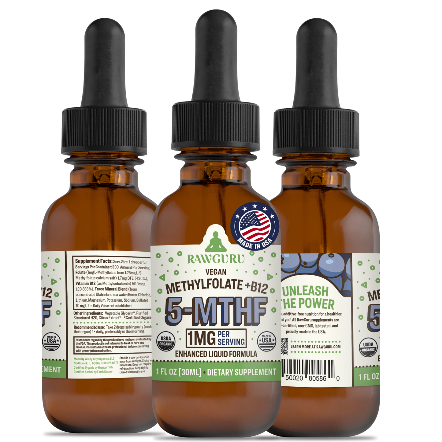 organic vegan methylfolate b12 5-MTHF