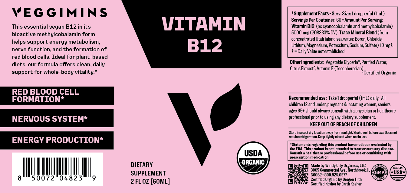 Veggimins Organic Vitamin B12 2oz