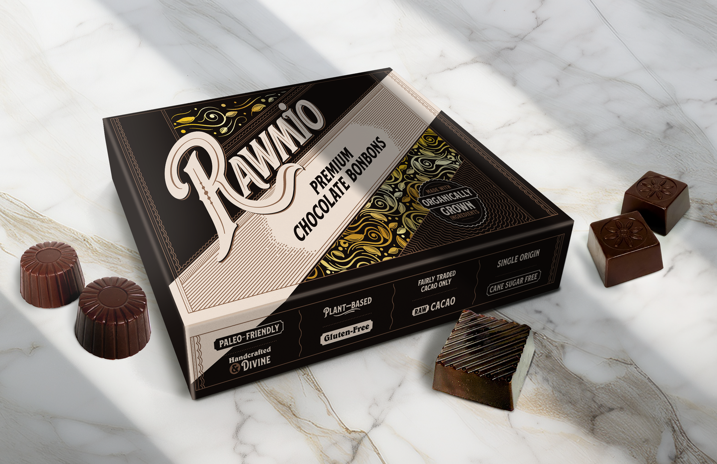 Rawmio 70% Dark Chocolate Bon Bons, 6ea