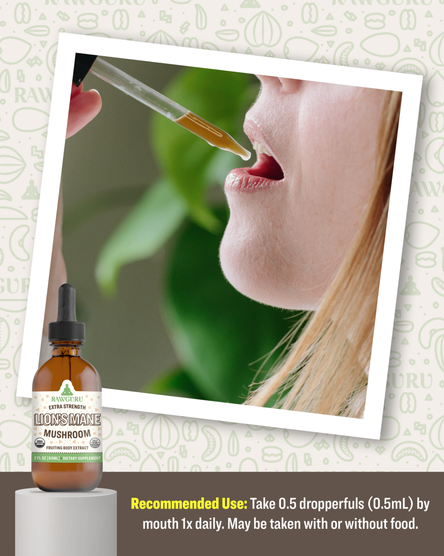 organic lions mane mushroom extract tincture