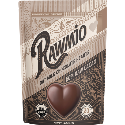 Raw Oat Milk Chocolate Hearts
