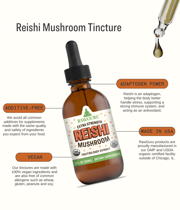 Organic Reishi Mushroom Tincture - 60mL