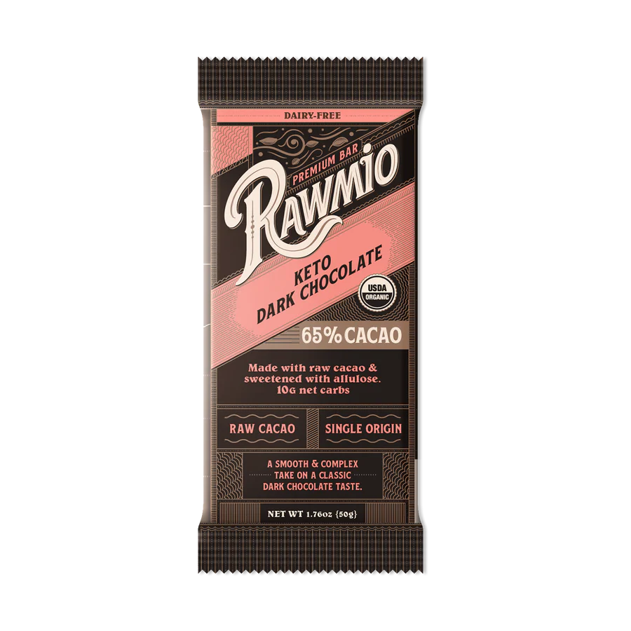 Premium Keto Dark Chocolate Bar - 65% Cacao
