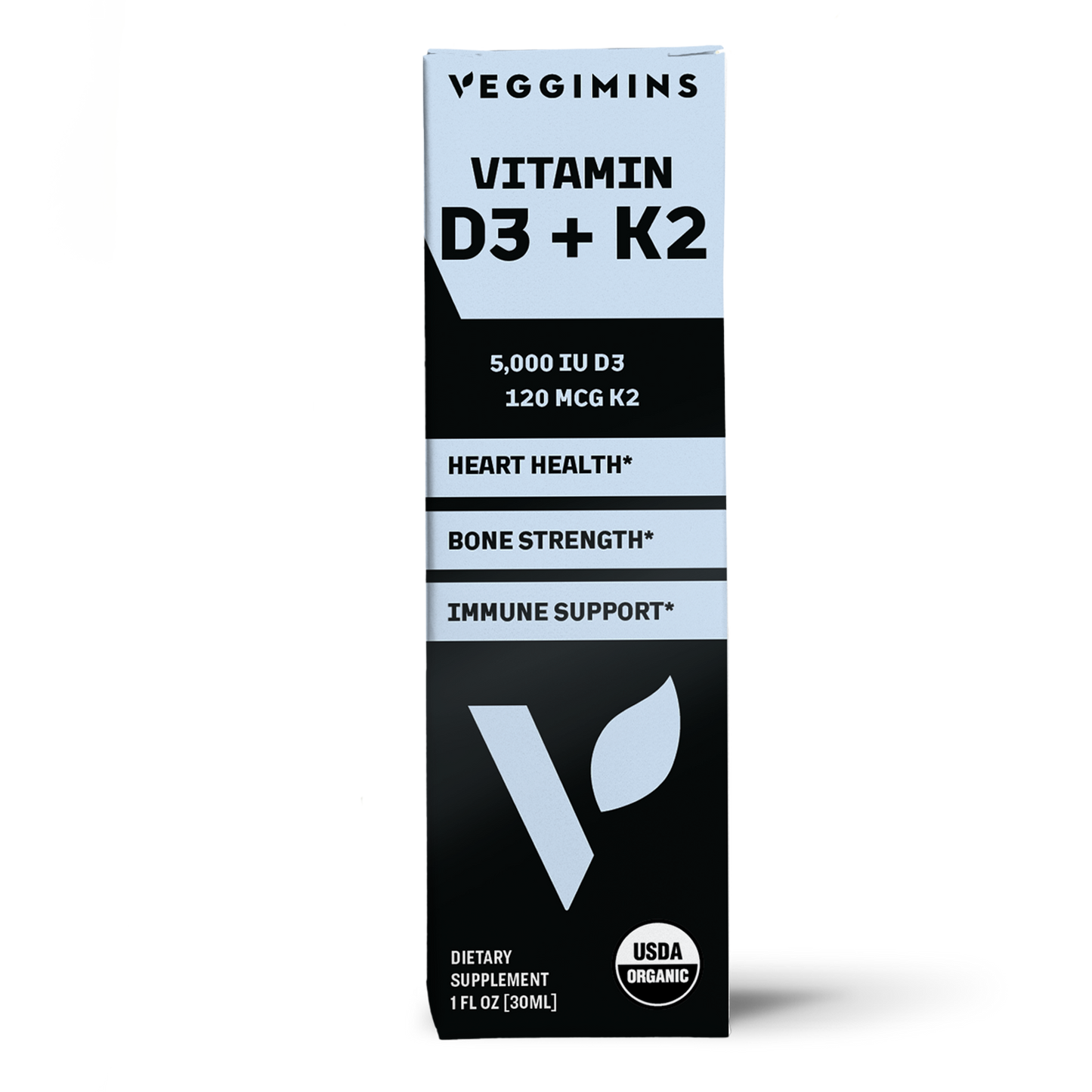 Veggimins Organic Nano Vitamin D3 + K2 Tincture - 1oz