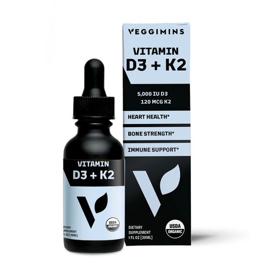 Veggimins Organic Nano Vitamin D3 + K2 Tincture - 1oz