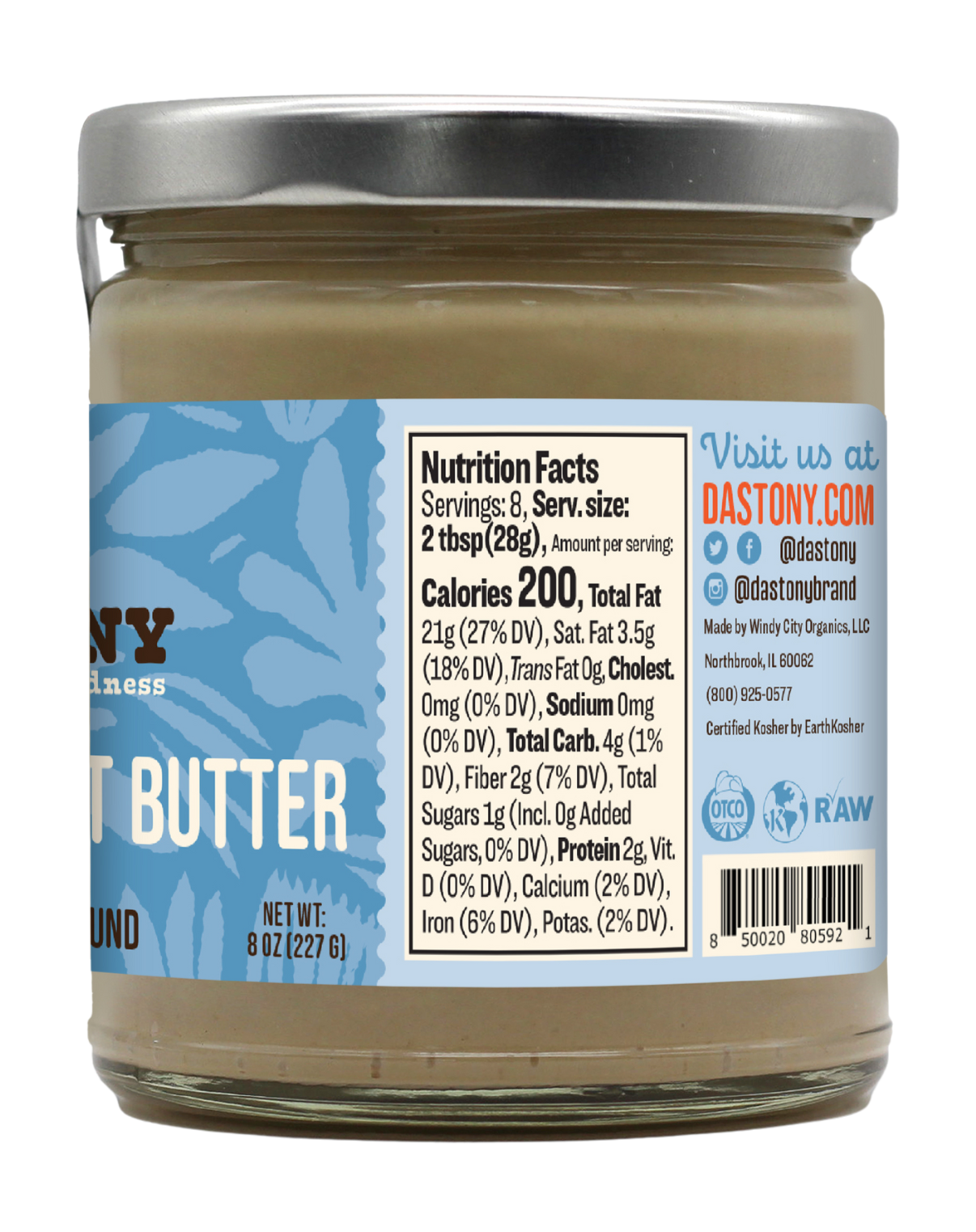 NON-GMO Crunchy Macadamia Nut Butter