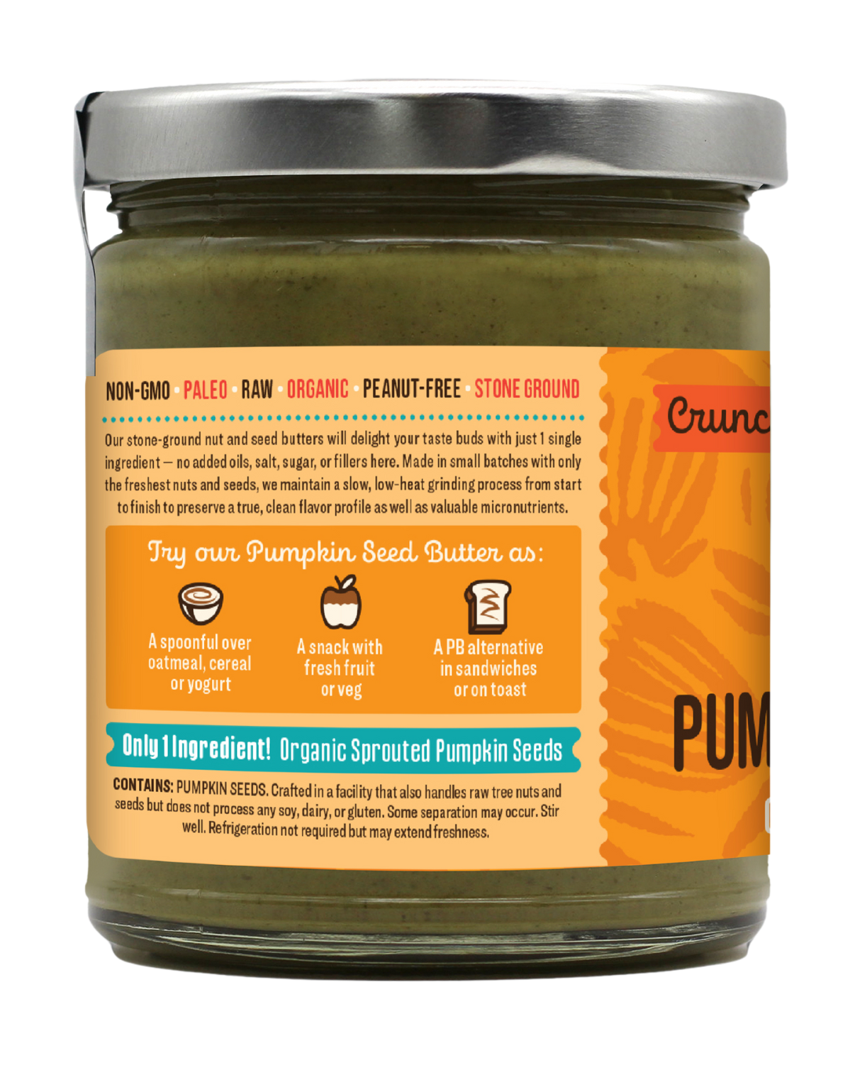 Crunchy Sprouted Pumpkin Seed Butter