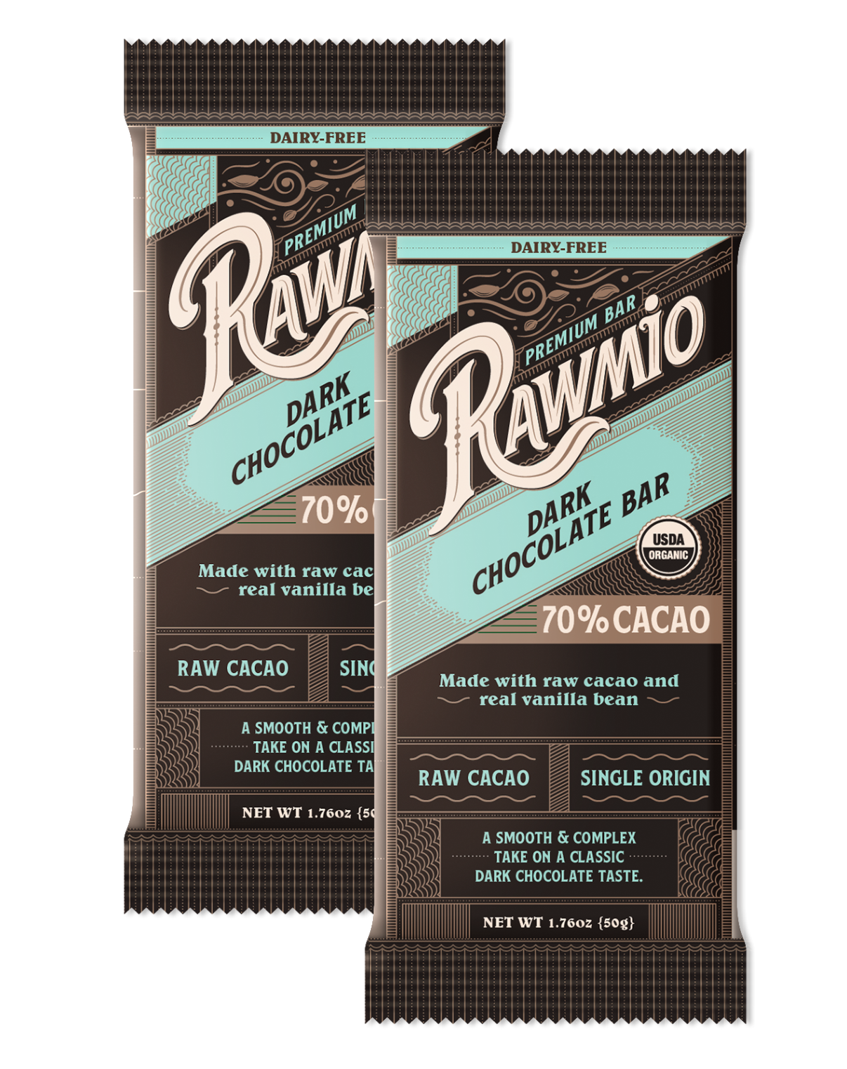 Dark Chocolate Bar with Vanilla Bean - 70% Cacao