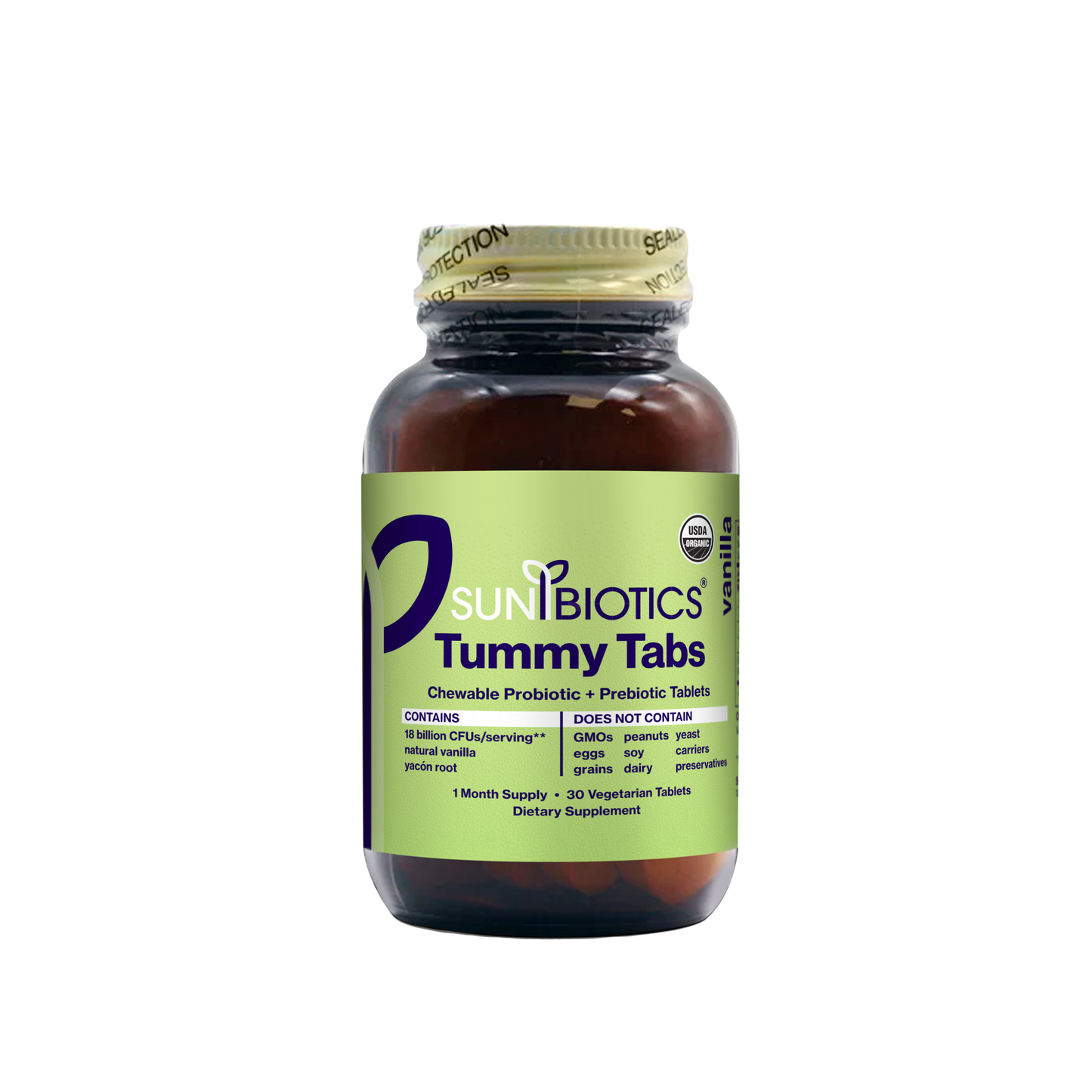 Tummy Tabs - Vanilla Probiotic with Prebiotics 