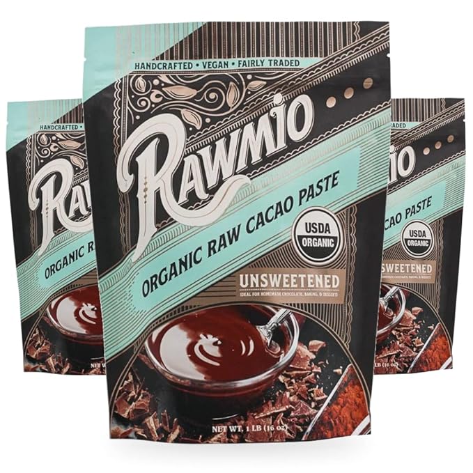 Raw Organic Cacao Paste - Unsweetened - 16 oz