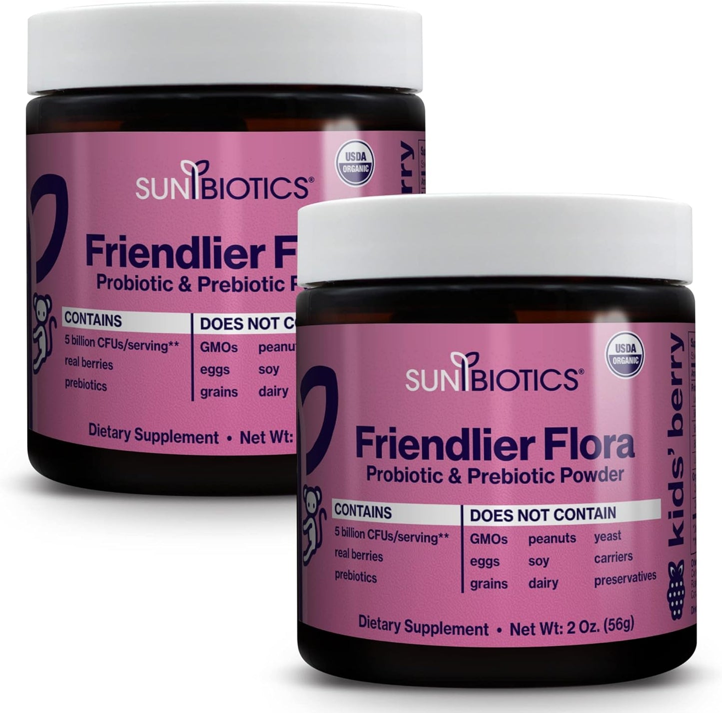 FRIENDLIER FLORA - PROBIOTIC & PREBIOTIC POWDER - Kids berry