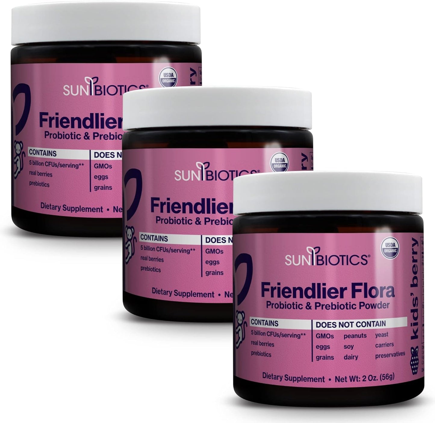 FRIENDLIER FLORA - PROBIOTIC & PREBIOTIC POWDER - Kids berry