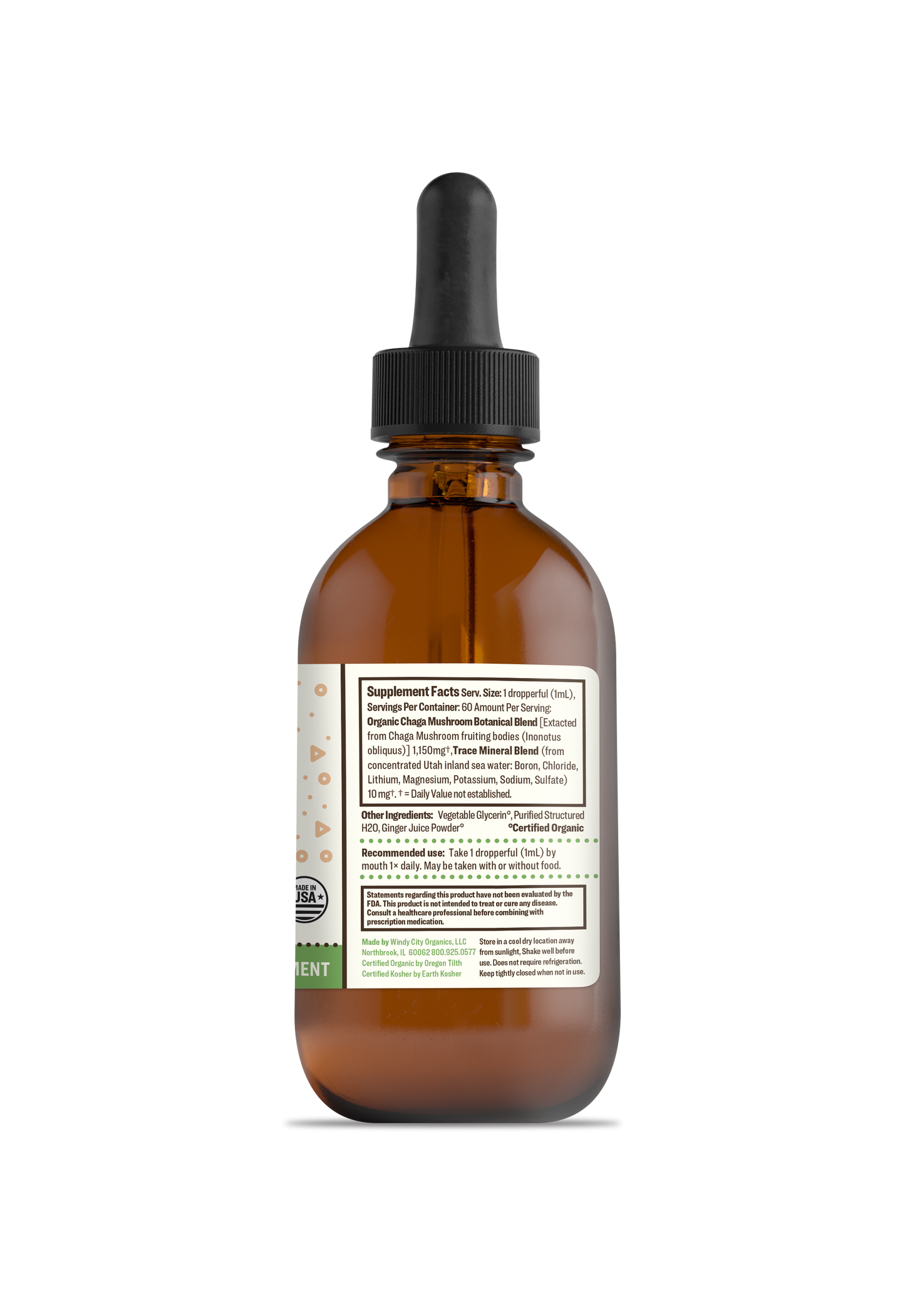 Organic Chaga Mushroom Tincture - 60mL