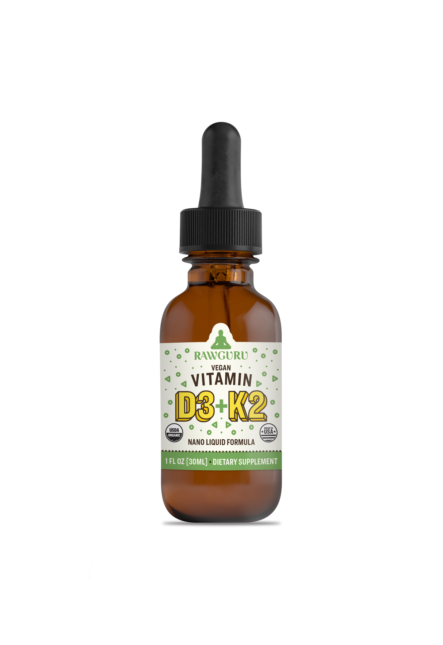 Organic Nano Vitamin D3 + K2 Tincture - 30mL