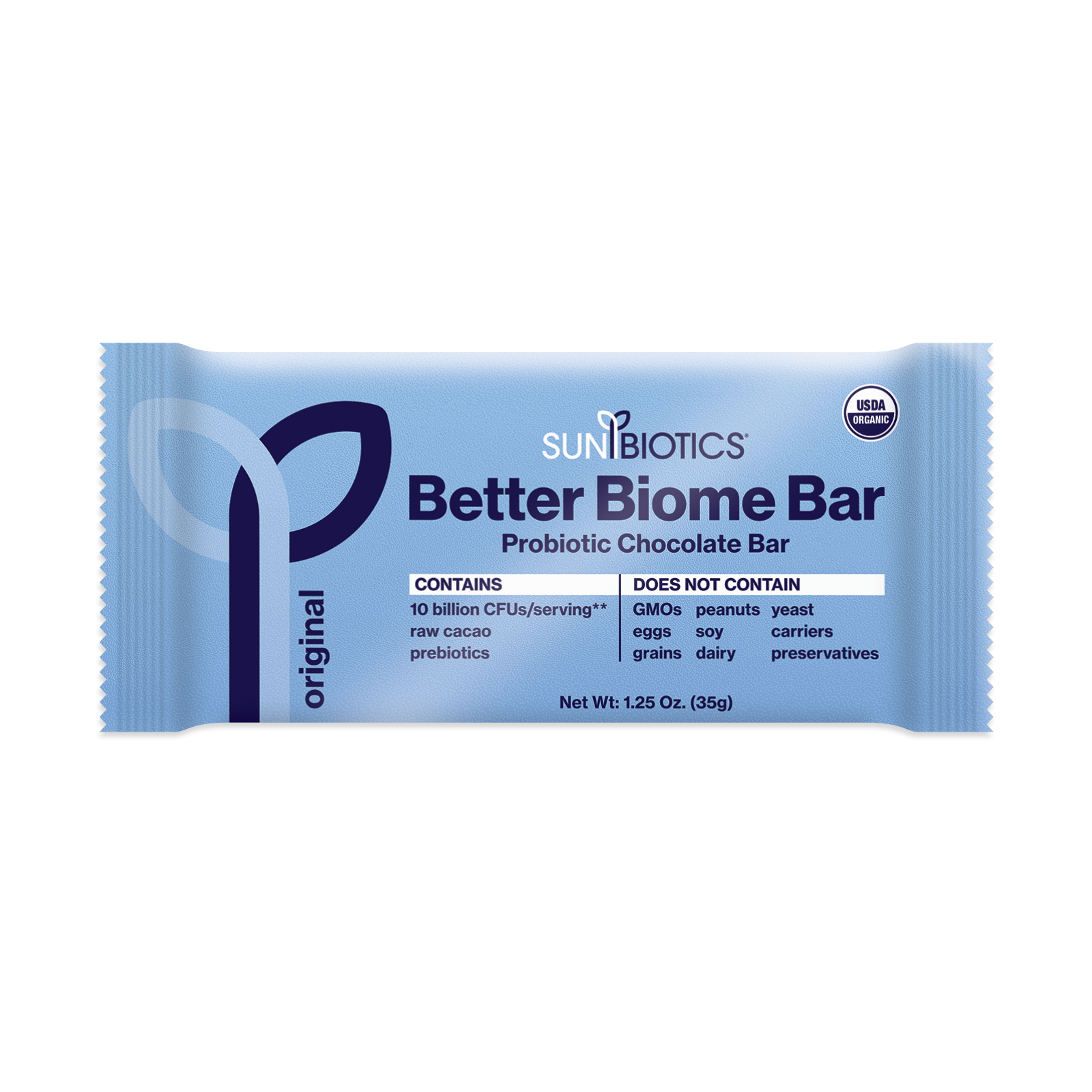 Sunbiotics Better Biome Bar. Probiotic Chocolate Bar