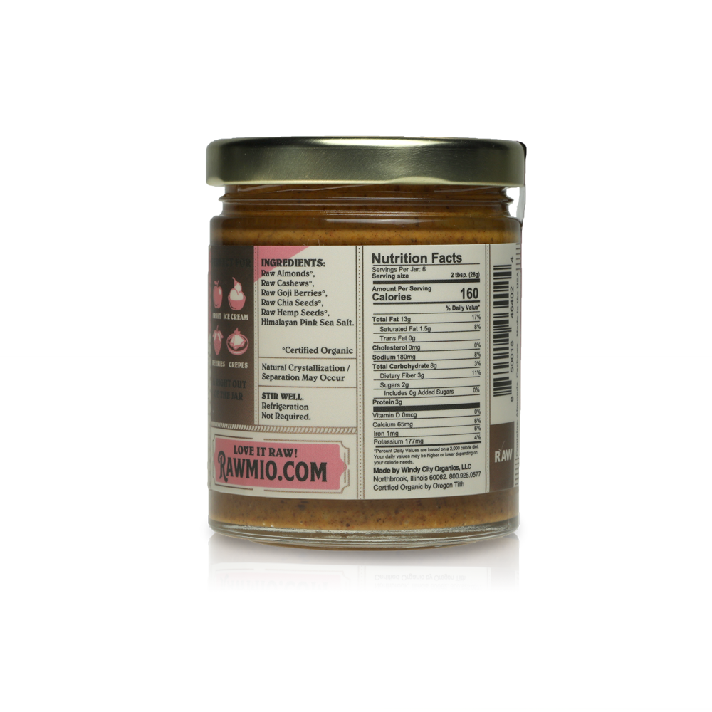 Rawmio Raw Organic Stone Ground Superfood Almond Spread